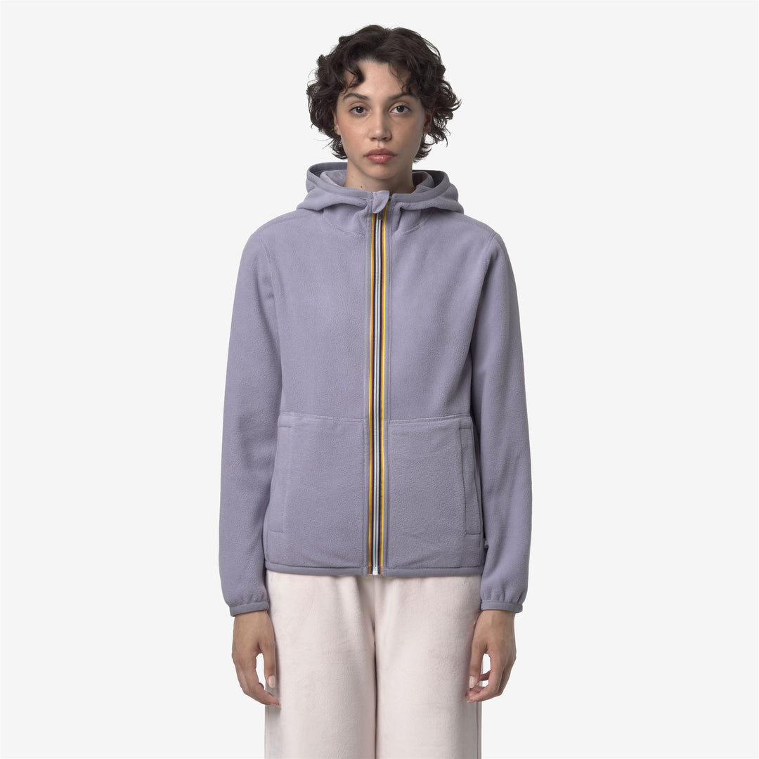 Chaqueta polar reversible con capucha ajustable para mujer de Violet main