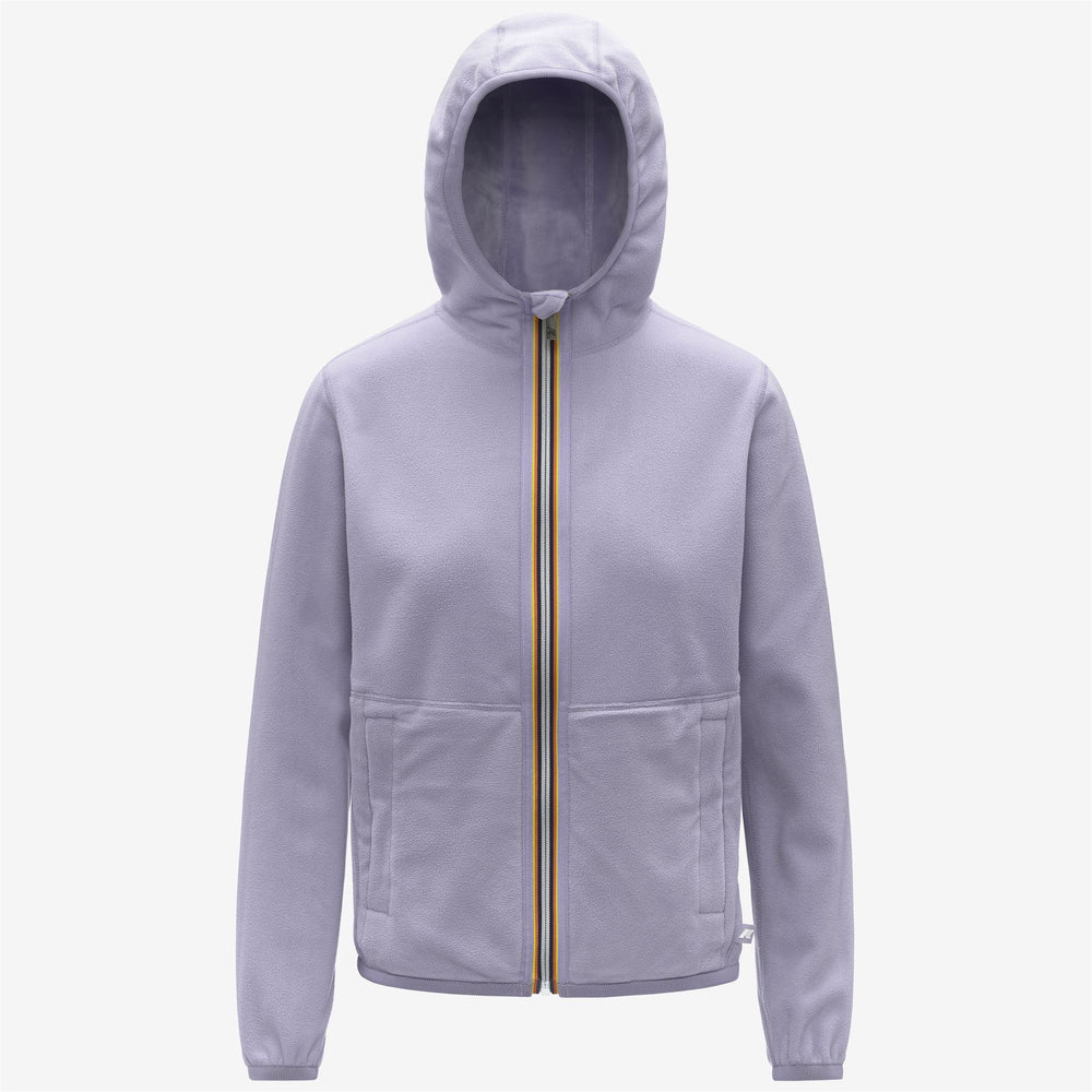 Chaqueta polar reversible con capucha ajustable para mujer de Violet 02