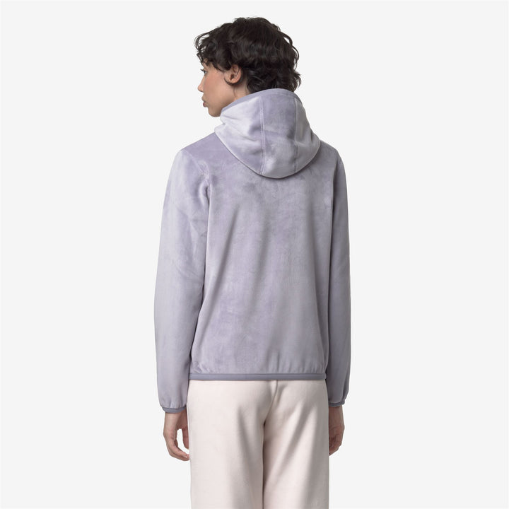 Chaqueta polar reversible con capucha ajustable para mujer de Violet 6