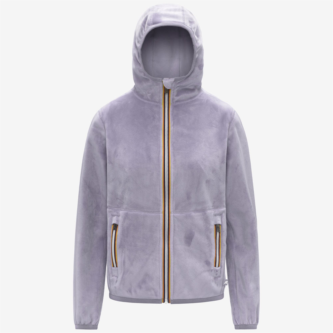 Chaqueta polar reversible con capucha ajustable para mujer de Violet 01