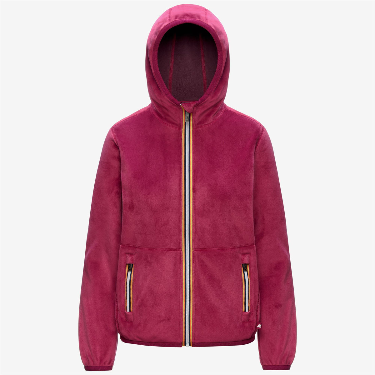 Fleece_Woman_LILY VELOUR POLAR DOUBLE_Jacket_Red Dk - Violet Mauve Wine - Commercial 1