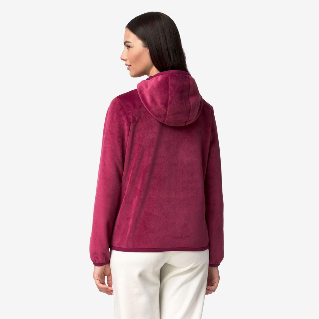 Fleece_Woman_LILY VELOUR POLAR DOUBLE_Jacket_Red Dk - Violet Mauve Wine - Commercial 6