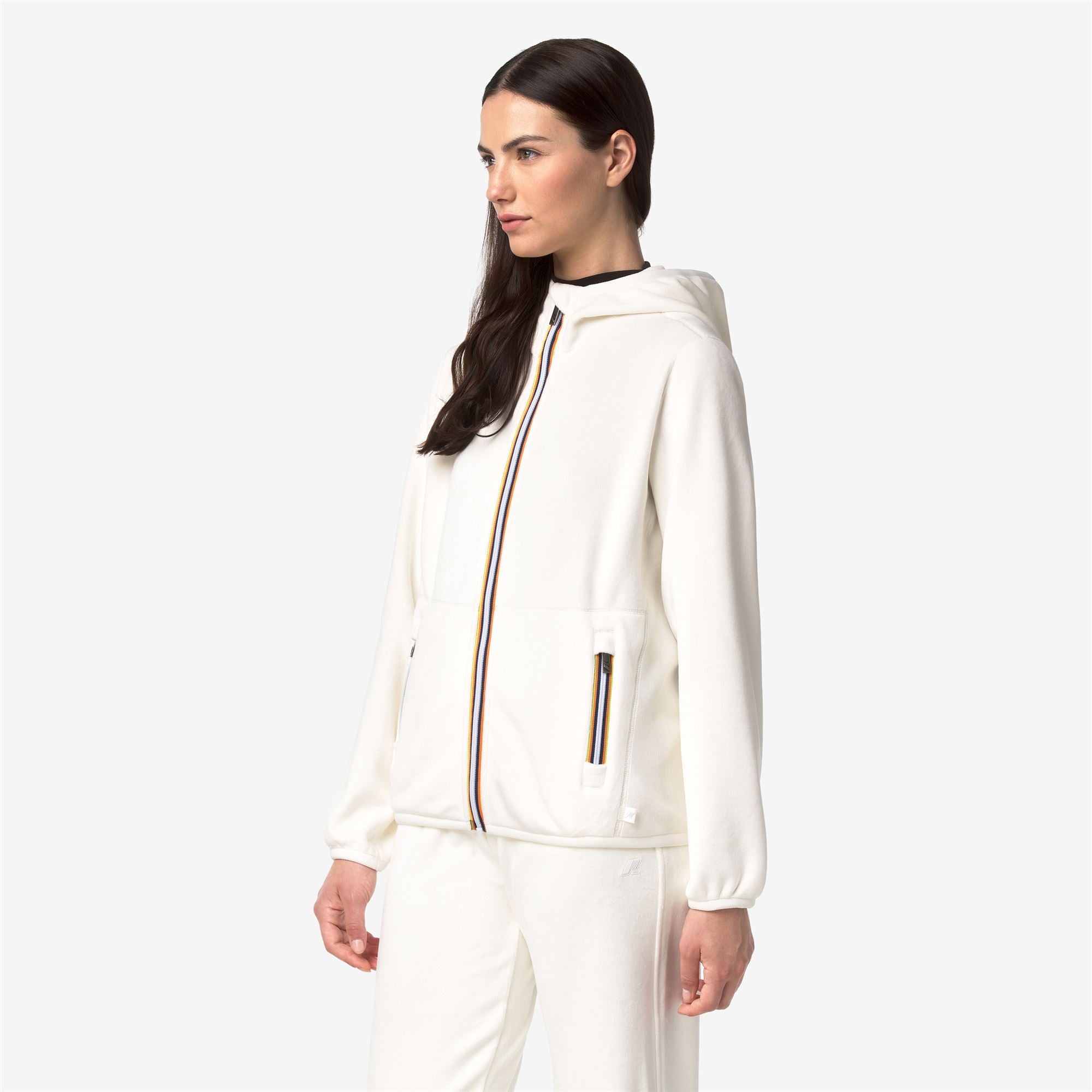 Fleece_Woman_LILY VELOUR POLAR DOUBLE_Jacket_White Nat-White Nat - Commercial 5