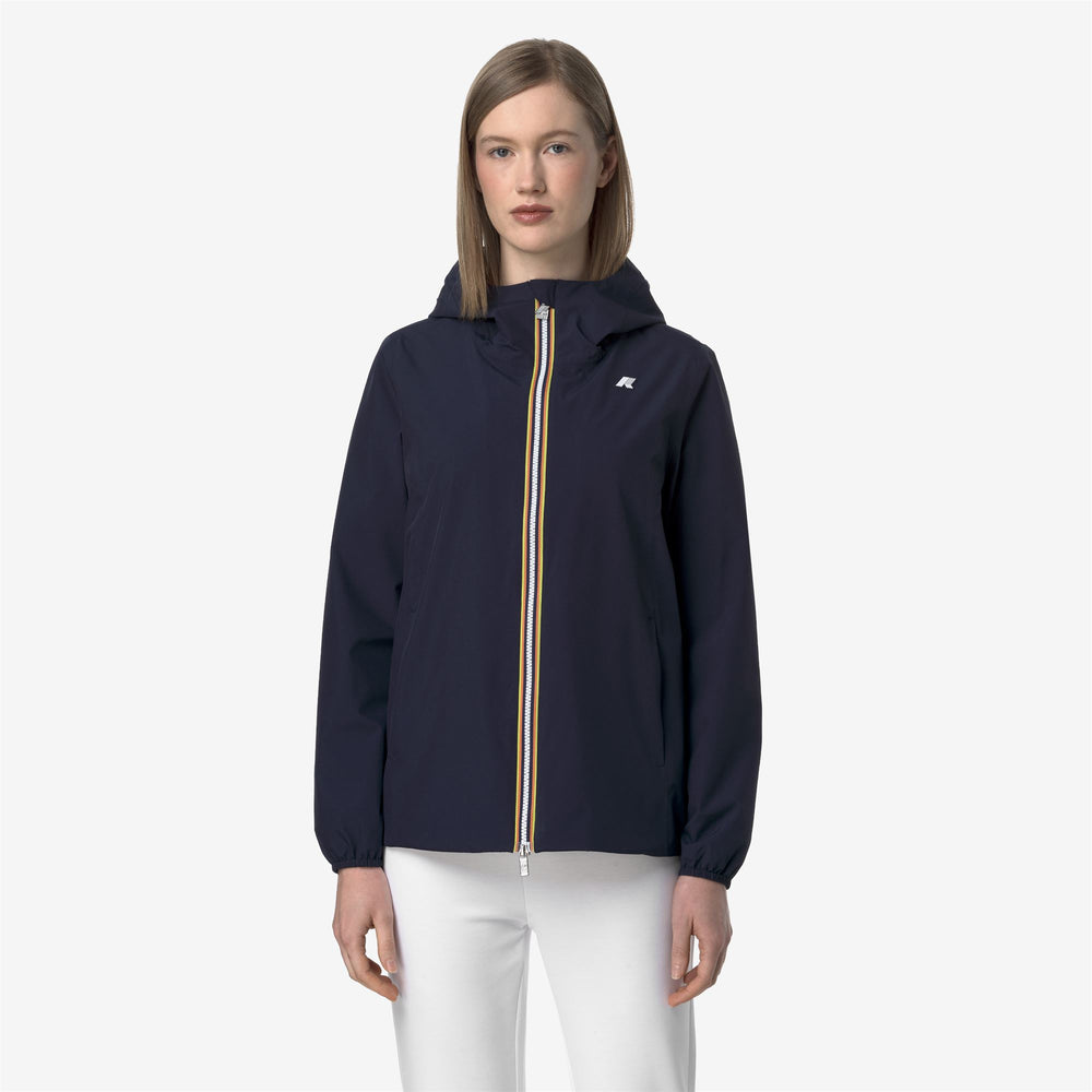 Blue Women's Mid-Season Stretch Jacket with Waterproof Coating 02