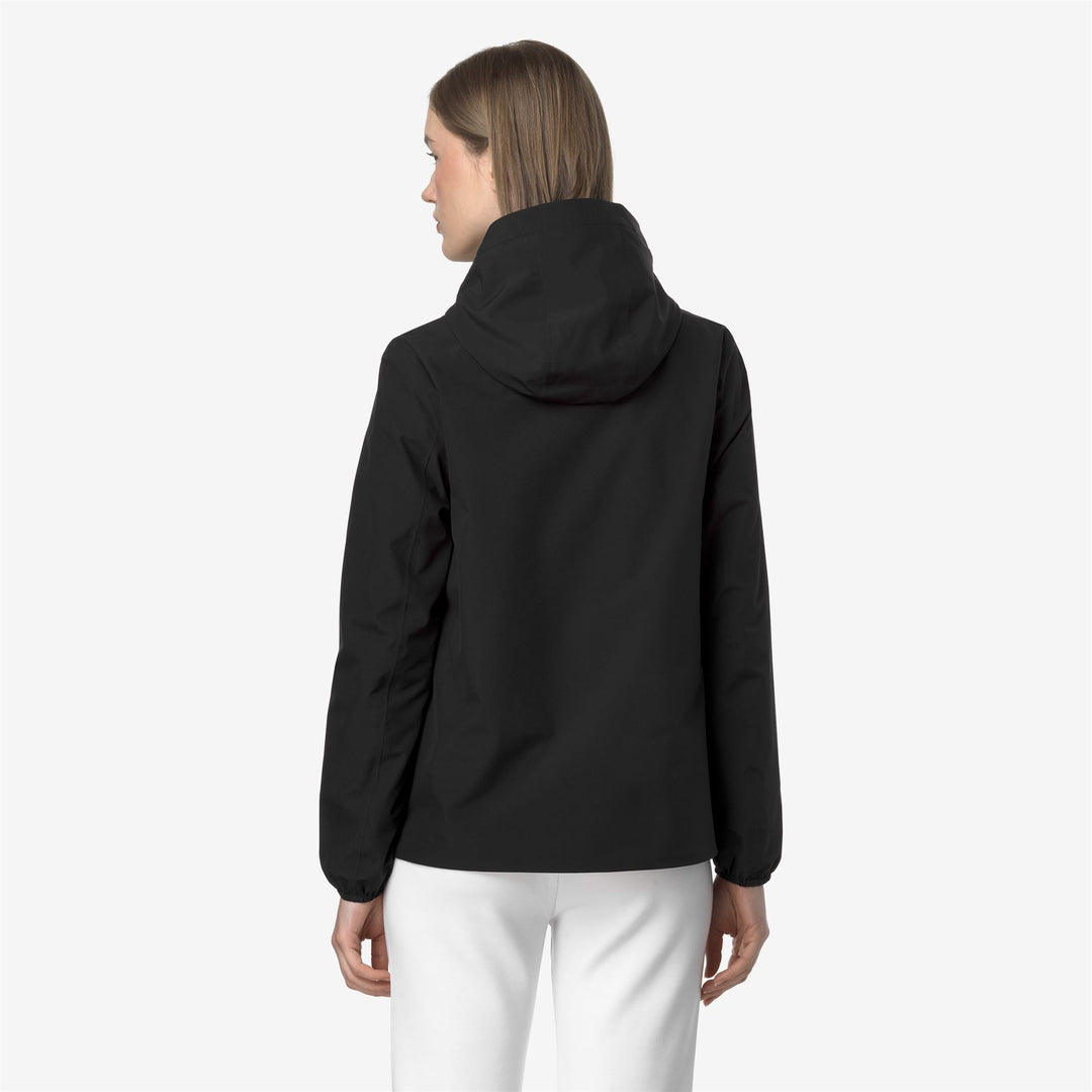 Black Grey Women's Mid-Season Waterproof Jacket with Stretch Fabric main
