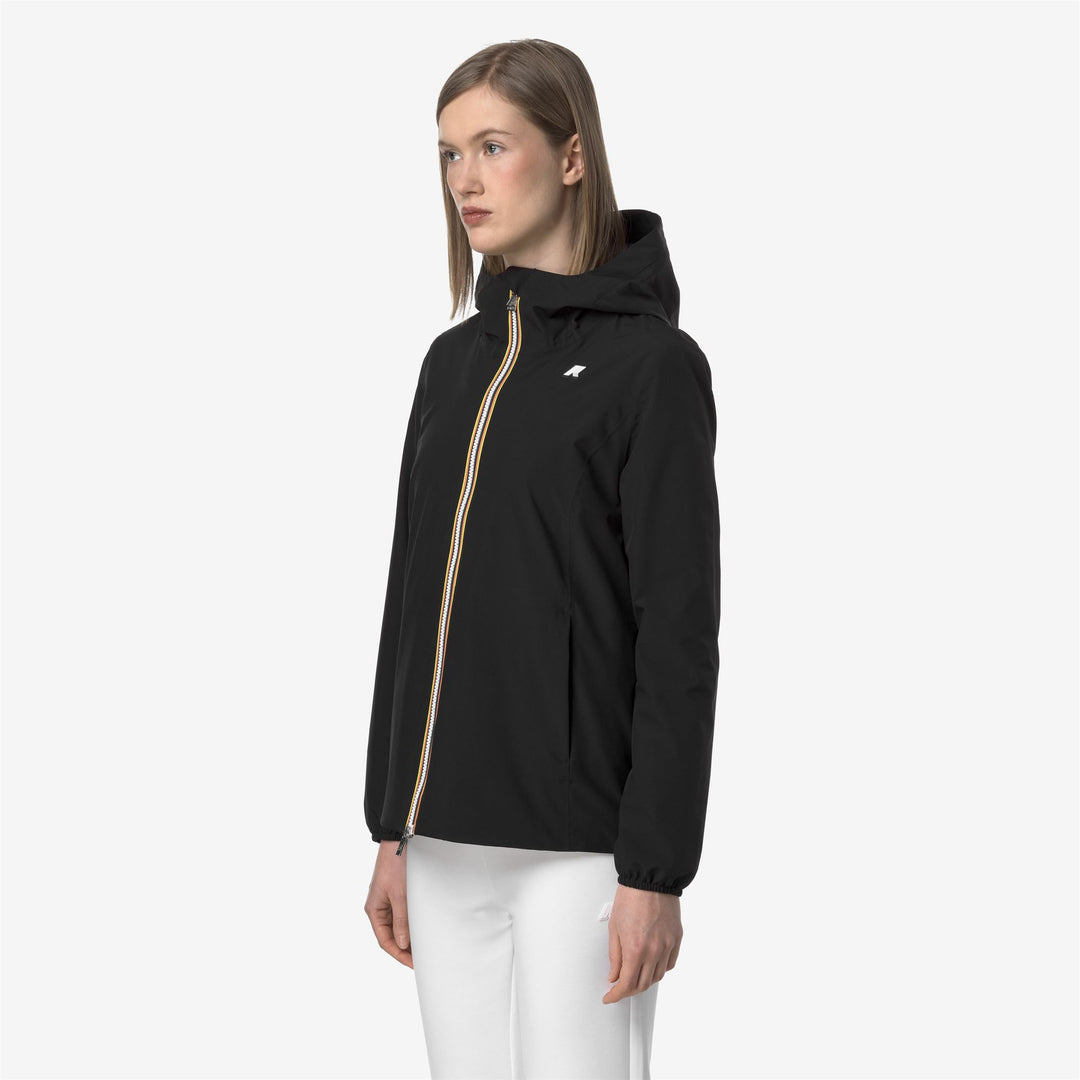 Black Grey Women's Mid-Season Waterproof Jacket with Stretch Fabric main
