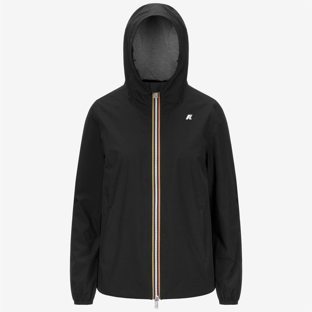 Black Grey Women's Mid-Season Waterproof Jacket with Stretch Fabric main