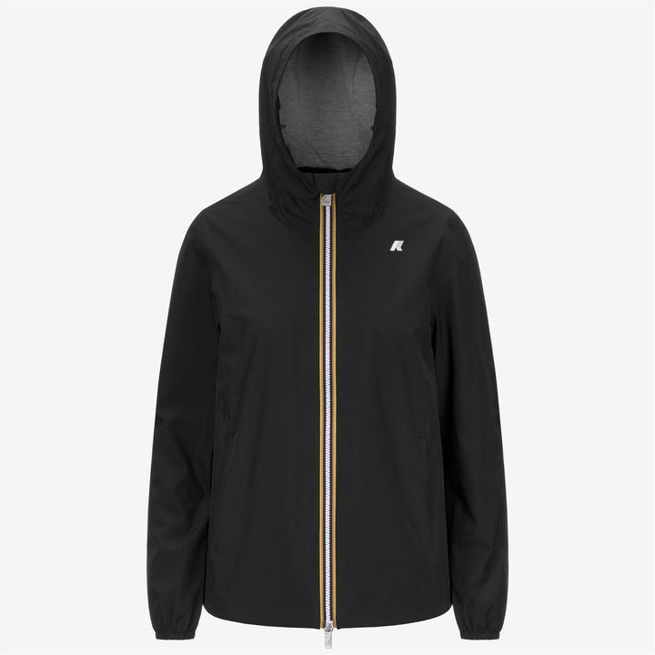 Black Grey Women's Mid-Season Waterproof Jacket with Stretch Fabric 1