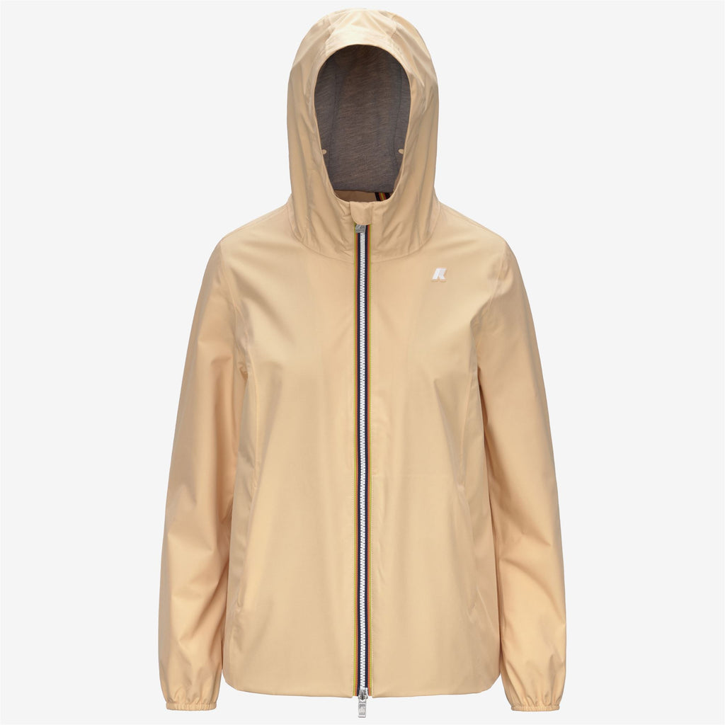 Jackets_WOMAN_MARGUERITE STRETCH POLY JERSEY_Mid_Beige Sheepskin - Commercial 1