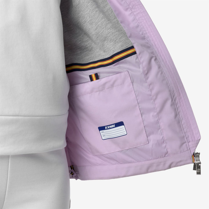 Chaqueta impermeable de media temporada para mujer en violeta con elasticidad 4