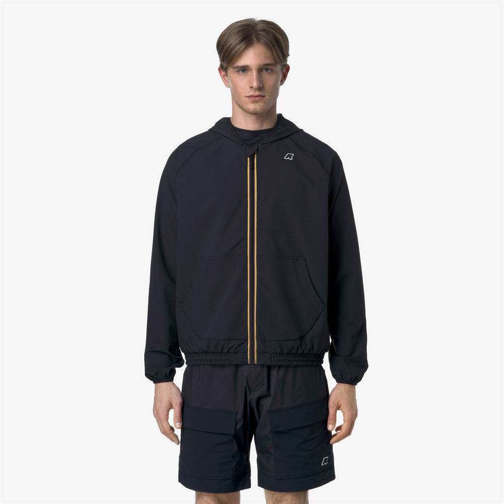 Deep Blue Men's Outdoor Fleece Jacket with Hood and Pouch Pocket 02