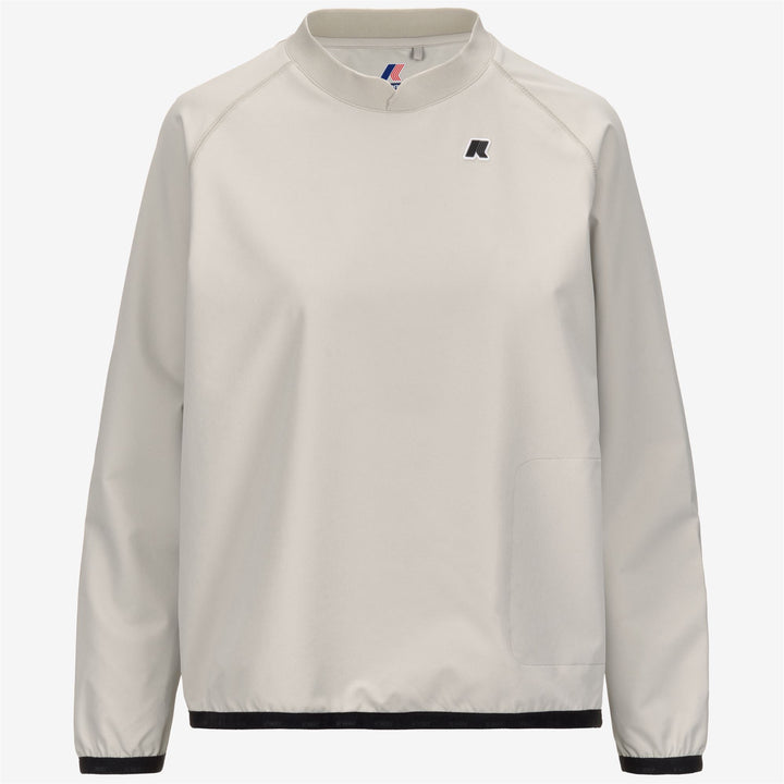 Felpa con Cappuccio Fleece Donna Beige e Grigio Outdoor 1