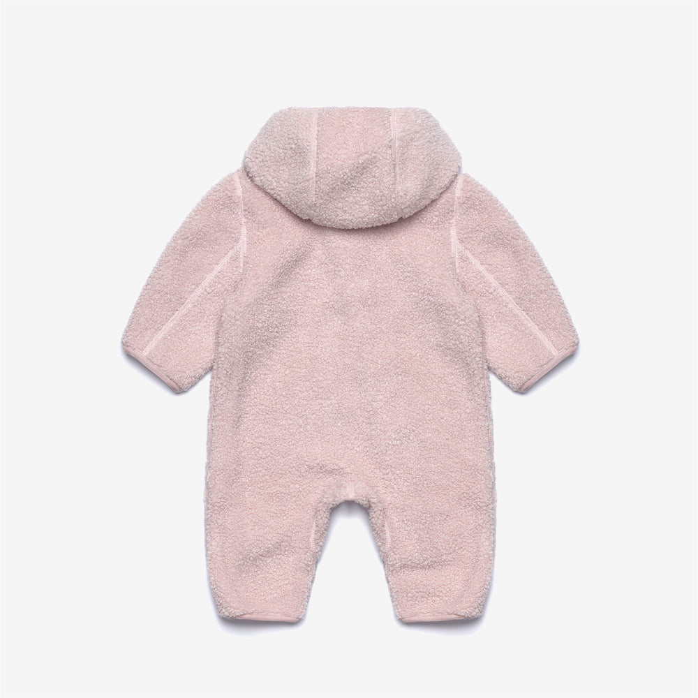 Grey unisex Kids' Polar Fleece Romper with Hood 02
