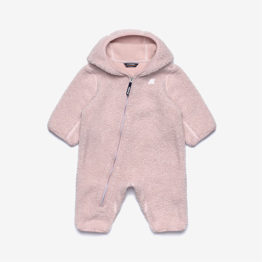 Grey unisex Kids' Polar Fleece Romper with Hood 01