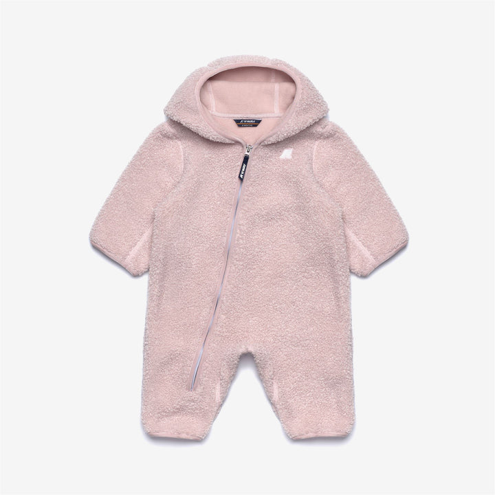 Tuta in pile polare grigia unisex per bambini con cappuccio 1