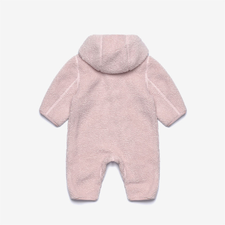 Grey unisex Kids' Polar Fleece Romper with Hood 2