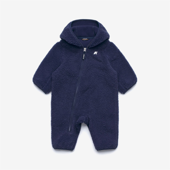 Tutina in pile caldo unisex blu scuro per bambini 1