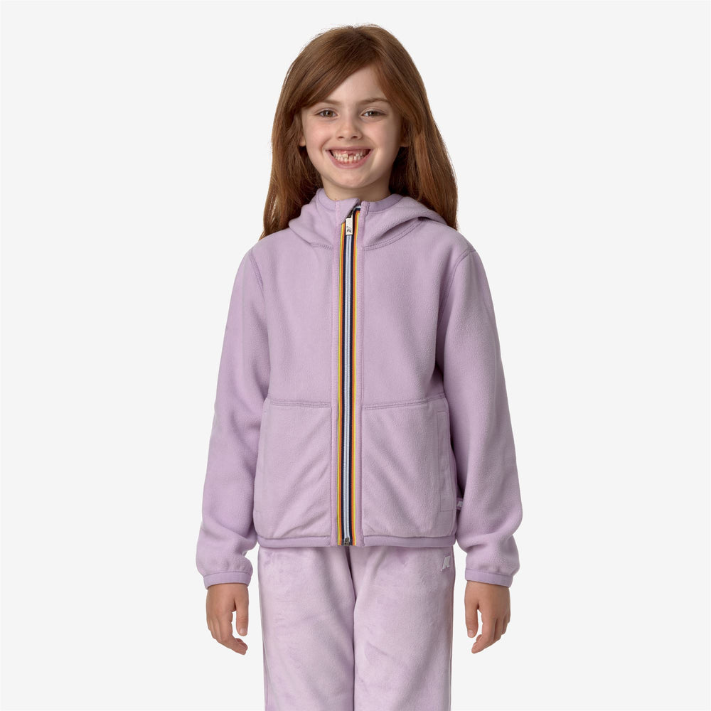 Chaqueta de forro polar reversible para niñas Violet para entretiempo 02