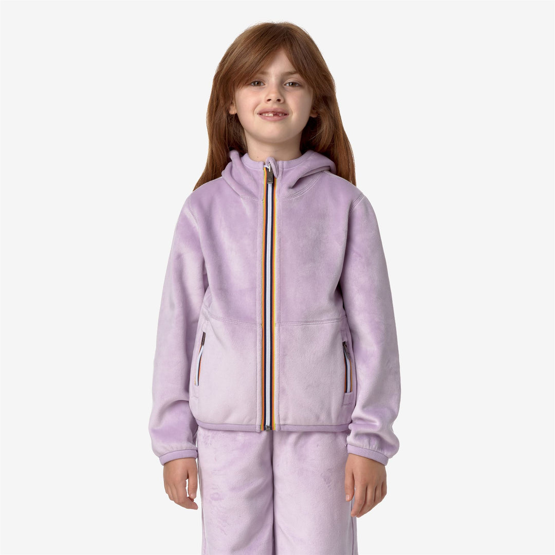 LILY VELOUR POLAR REVERSIBLE Fleece Jacket Girl VIOLET LT LILAC Kid 3Y Violet Lt Lilac