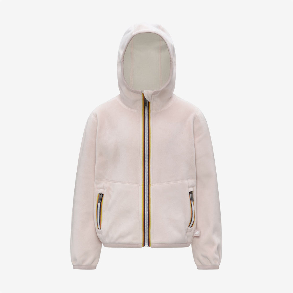 Fleece_GIRL_P. LILY VELOUR POLAR DOUBLE_Jacket_Rose Hushed - White Gardenia - Commercial 1