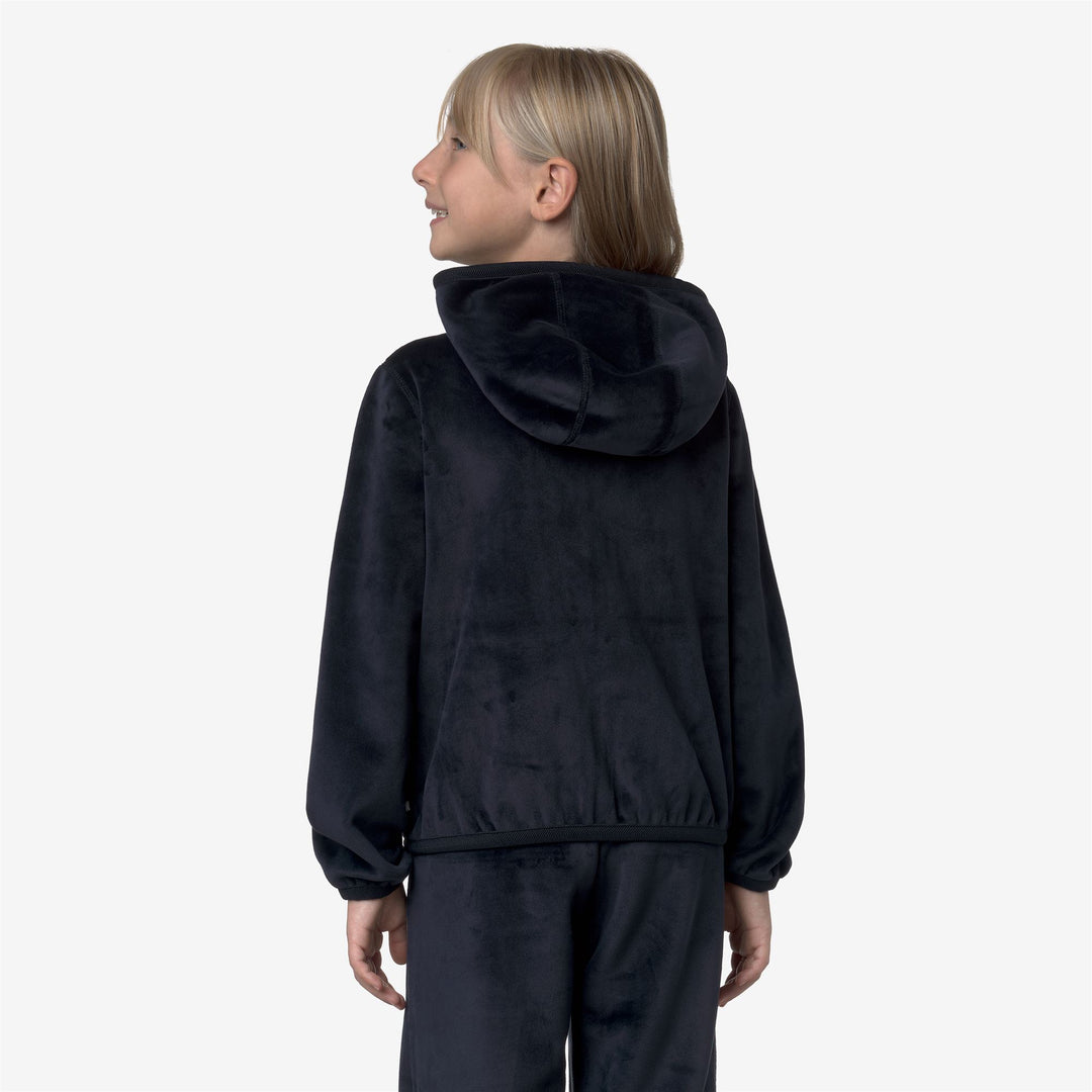 Blue lavender Girl's Reversible Fleece Jacket with Pockets main