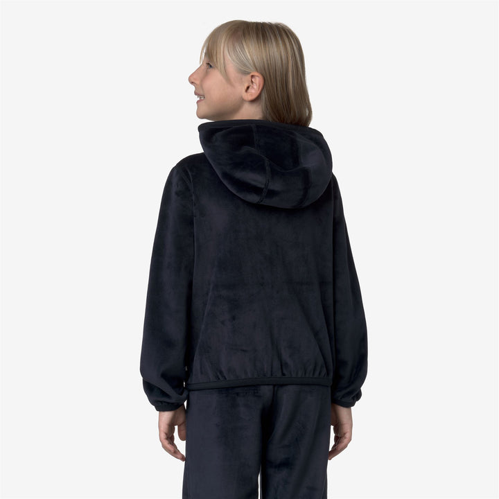 Blue lavender Girl's Reversible Fleece Jacket with Pockets 6