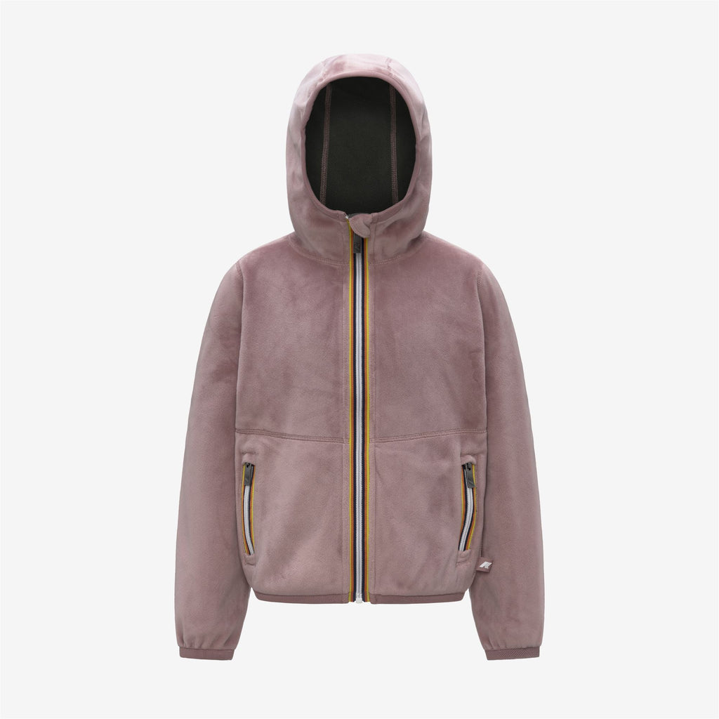Fleece_GIRL_P. LILY VELOUR POLAR DOUBLE_Jacket_Rose Pinkish - GREEN BLACKISH - Commercial 1