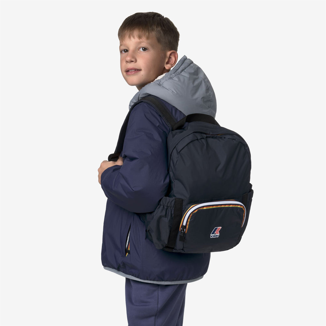 Zaino unisex blu in nylon riciclato per bambini main