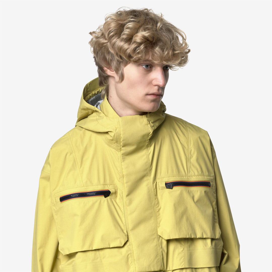 Green Gold Men's Unisex Long Waterproof Jacket with Insulating Membrane main