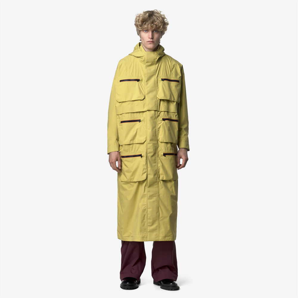 Green Gold Men's Unisex Long Waterproof Jacket with Insulating Membrane 02