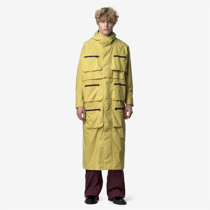 Green Gold Men's Unisex Long Waterproof Jacket with Insulating Membrane 3