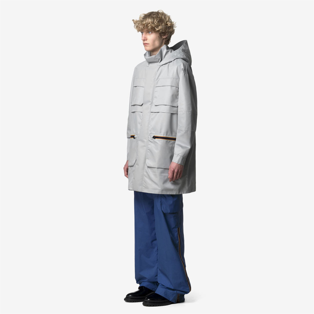 Jackets_UNISEX_EFFIE TECH SHINY TWILL_3/4 Length_Grey Silver - Commercial 5