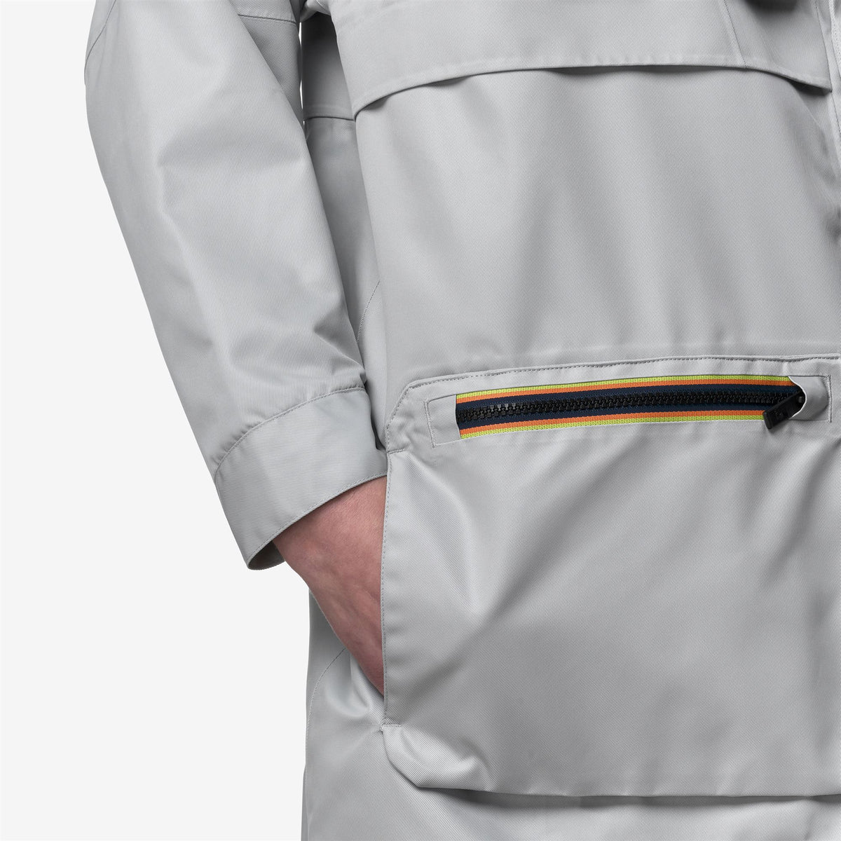 Jackets_UNISEX_EFFIE TECH SHINY TWILL_3/4 Length_Grey Silver - Commercial 7