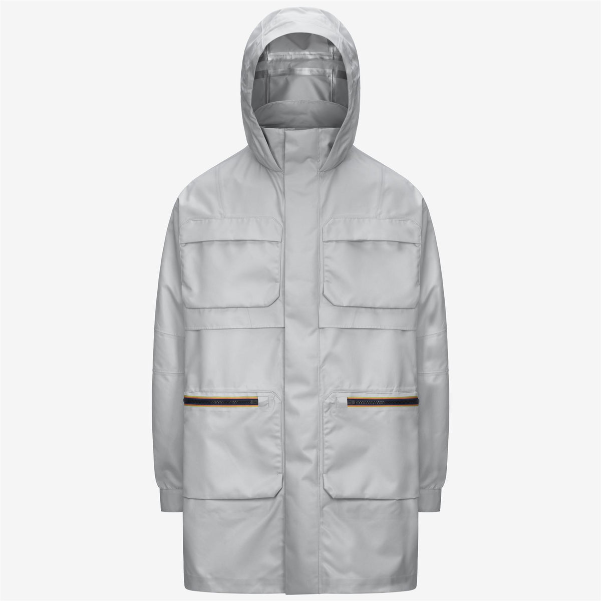 Jackets_UNISEX_EFFIE TECH SHINY TWILL_3/4 Length_Grey Silver - Commercial 1