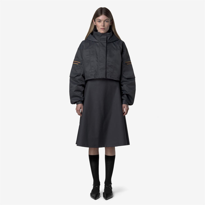 Giacca corta impermeabile da donna blu con membrana isolante 3