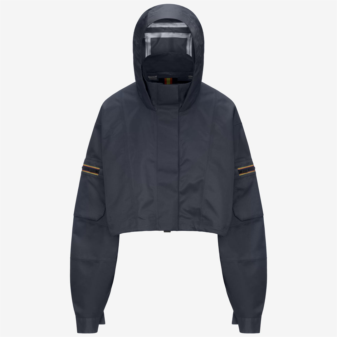 Blue Women's Short Water-Resistant Jacket with Insulating Membrane 01