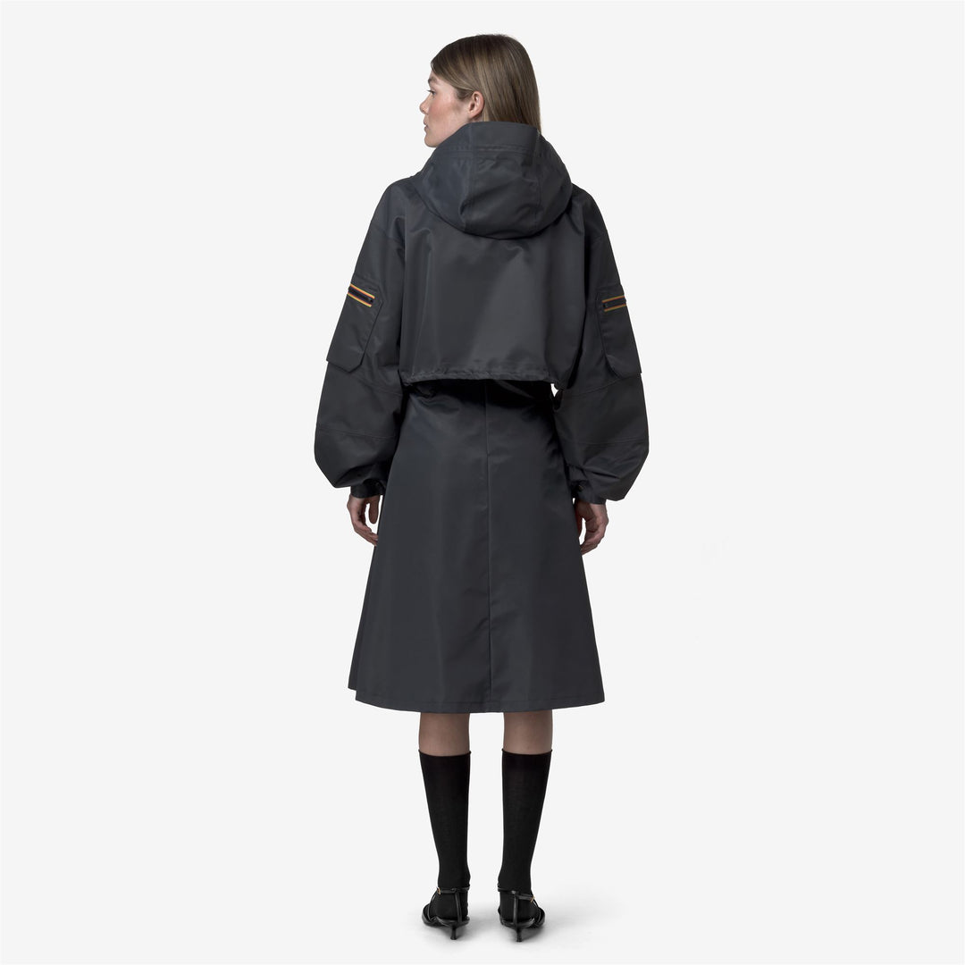 Giacca corta impermeabile da donna blu con membrana isolante main