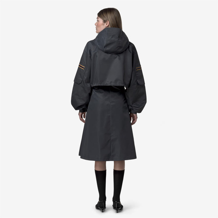 Giacca corta impermeabile da donna blu con membrana isolante 5