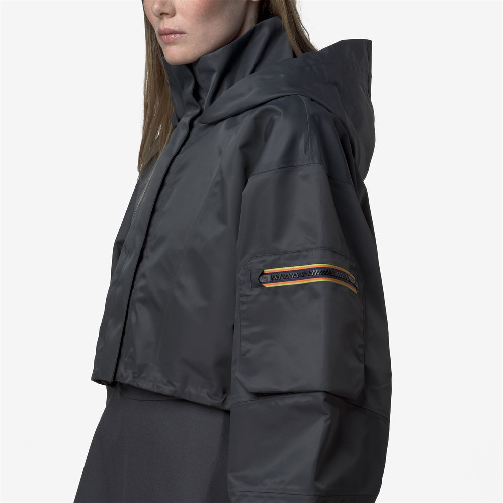 Blue Women's Short Water-Resistant Jacket with Insulating Membrane 02