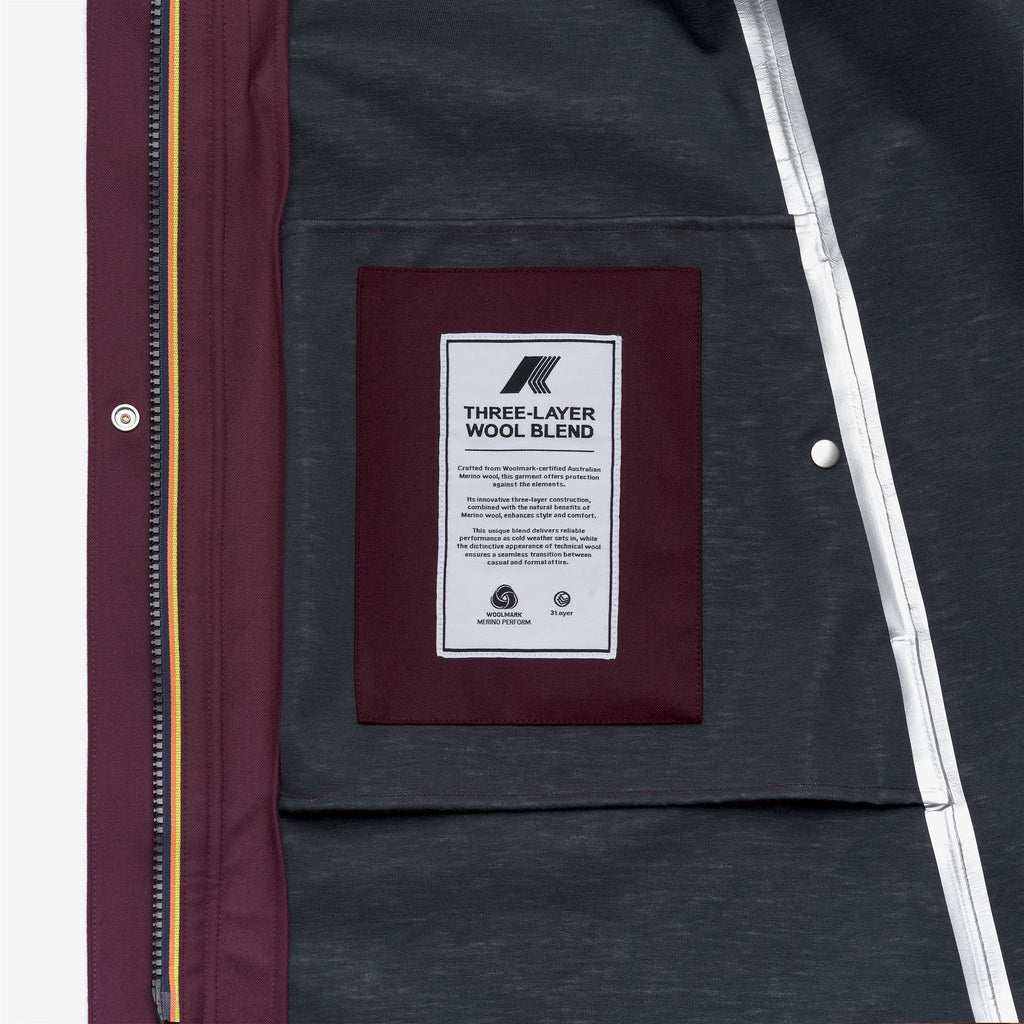 Jackets_WOMAN_BLESS TECH WOOL 3L_Long_Red Dk Amaranto - Commercial 3