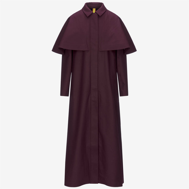 Giacca lunga da donna rossa in tessuto Woolmark e resistente all'acqua 1