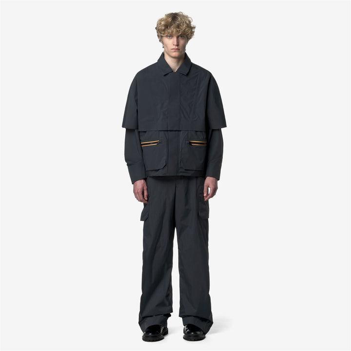 Blue Men's Short Jacket with Wool Blend Lining 3