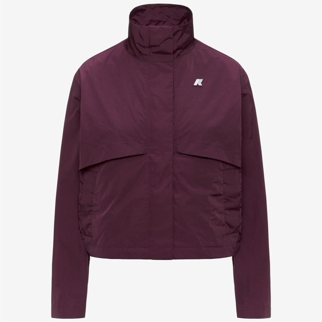 Jackets_Woman_AUBETTE SATIN GLASS_Short_Violet Mauve Wine - Commercial 1