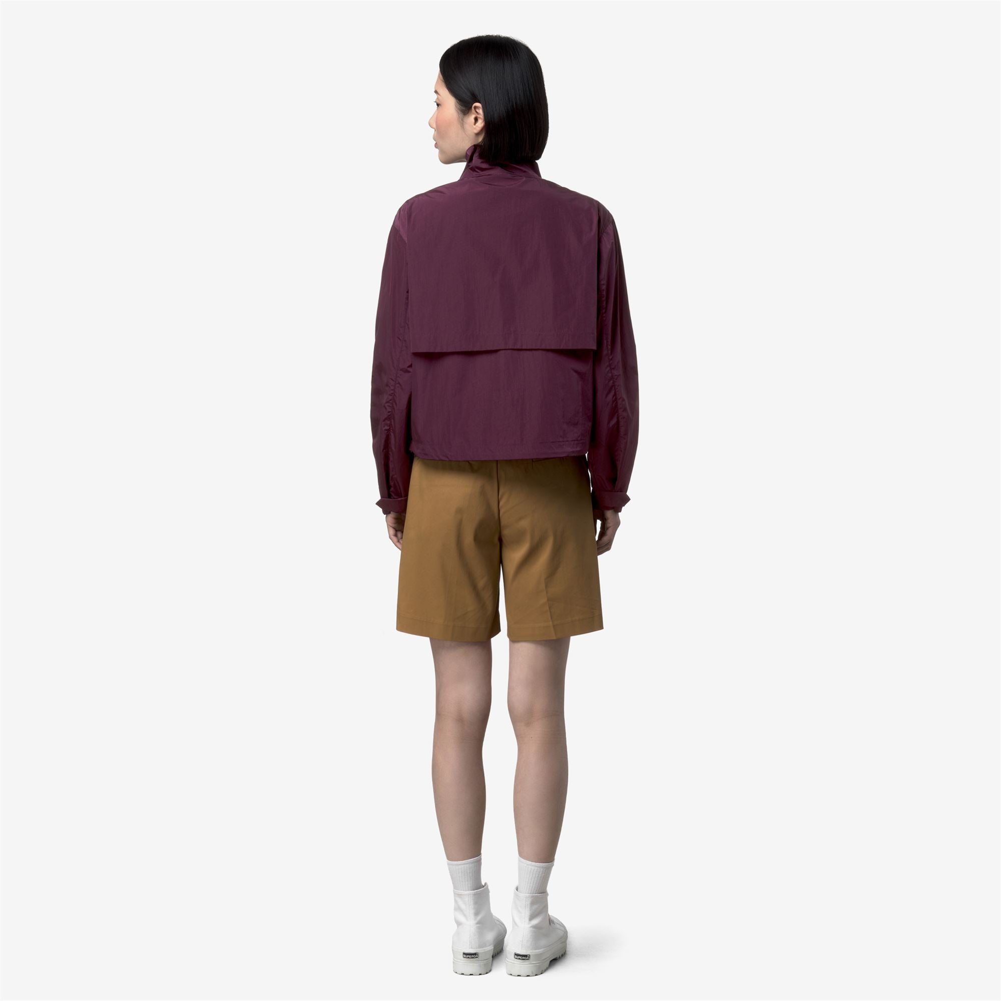 Jackets_Woman_AUBETTE SATIN GLASS_Short_Violet Mauve Wine - Commercial 6
