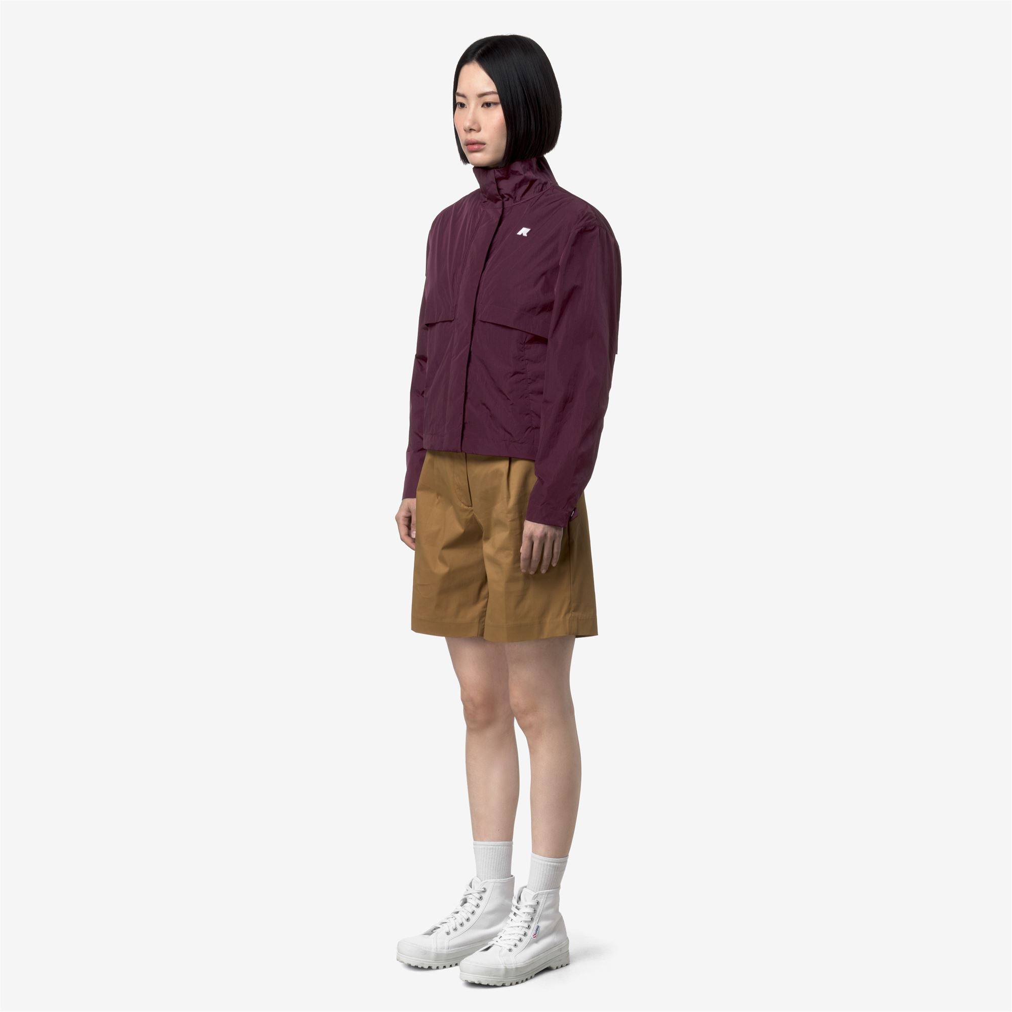 Jackets_Woman_AUBETTE SATIN GLASS_Short_Violet Mauve Wine - Commercial 5