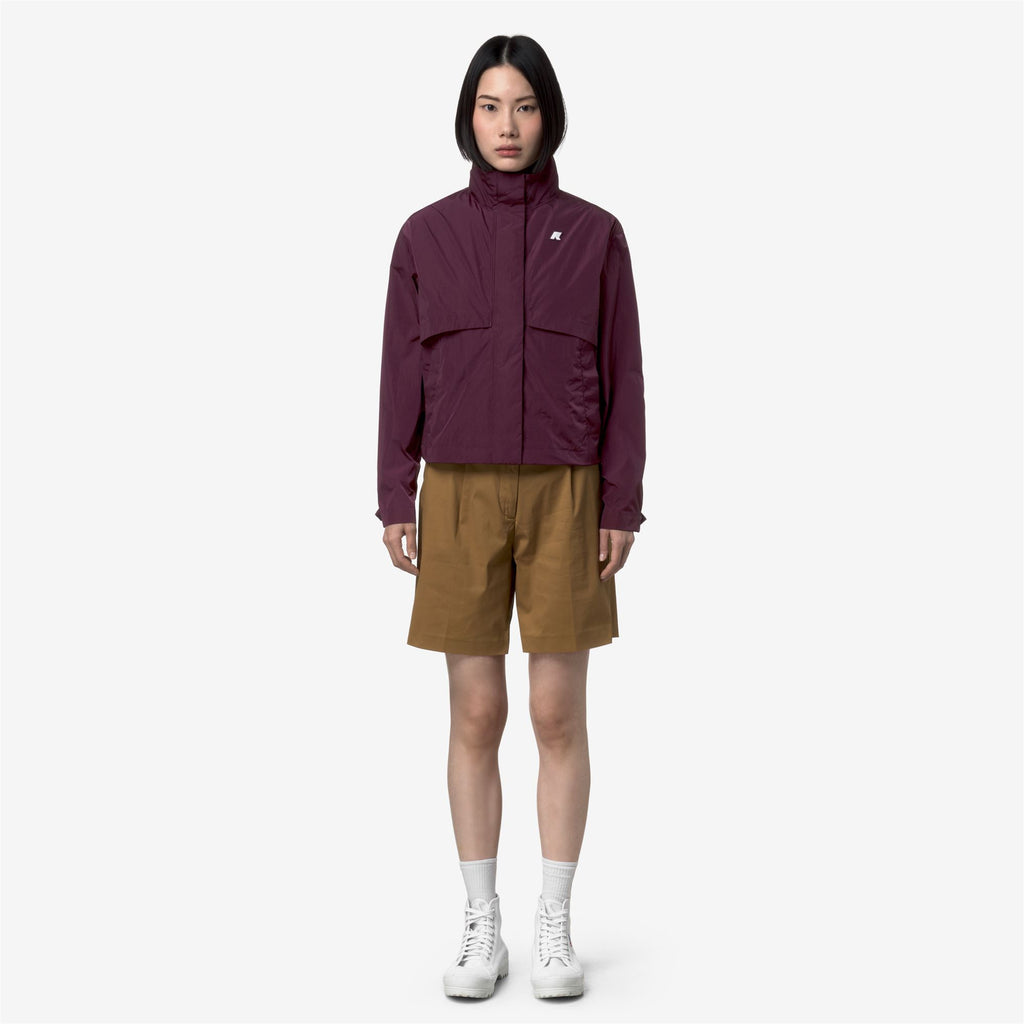 Jackets_Woman_AUBETTE SATIN GLASS_Short_Violet Mauve Wine - Commercial 4