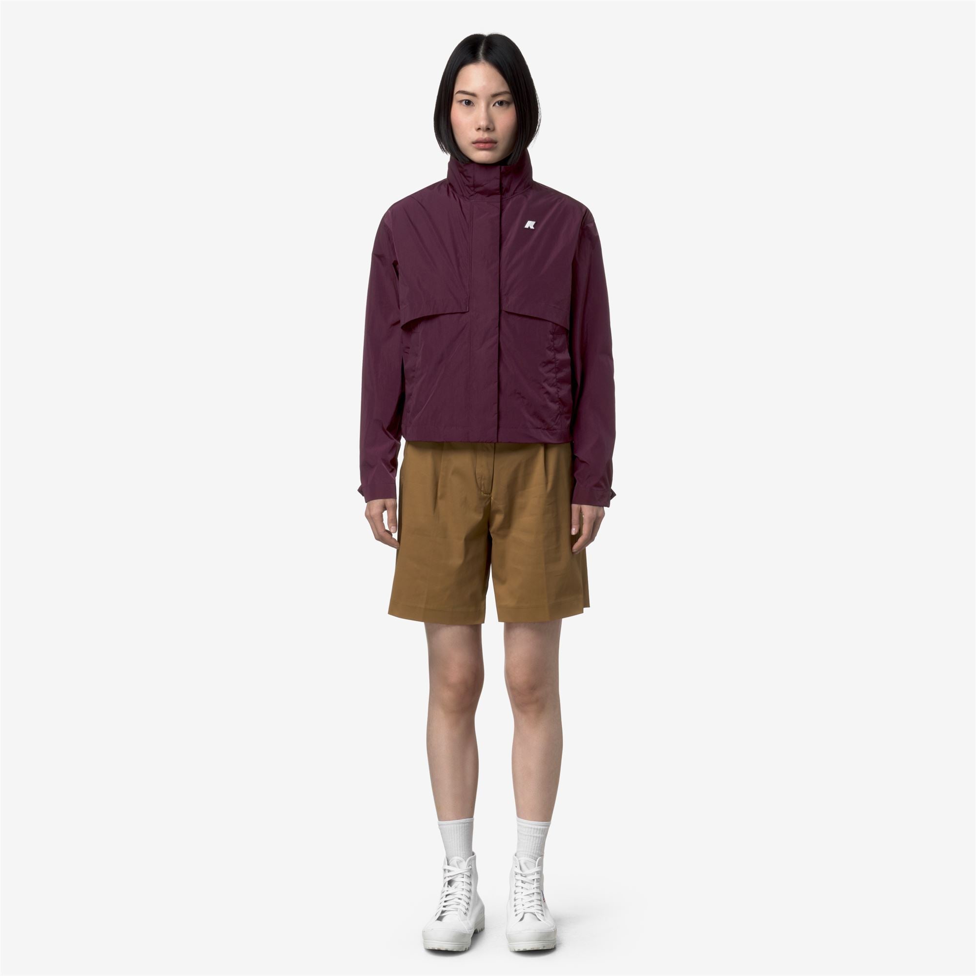 Jackets_Woman_AUBETTE SATIN GLASS_Short_Violet Mauve Wine - Commercial 4