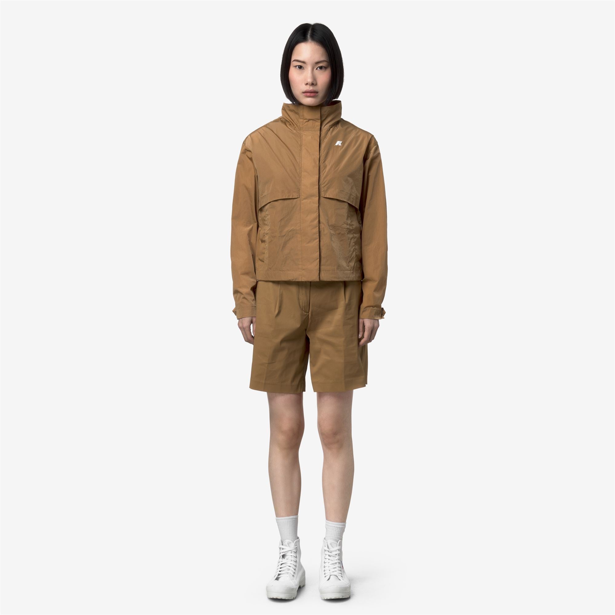Jackets_Woman_AUBETTE SATIN GLASS_Short_Brown Bistre - Commercial 4