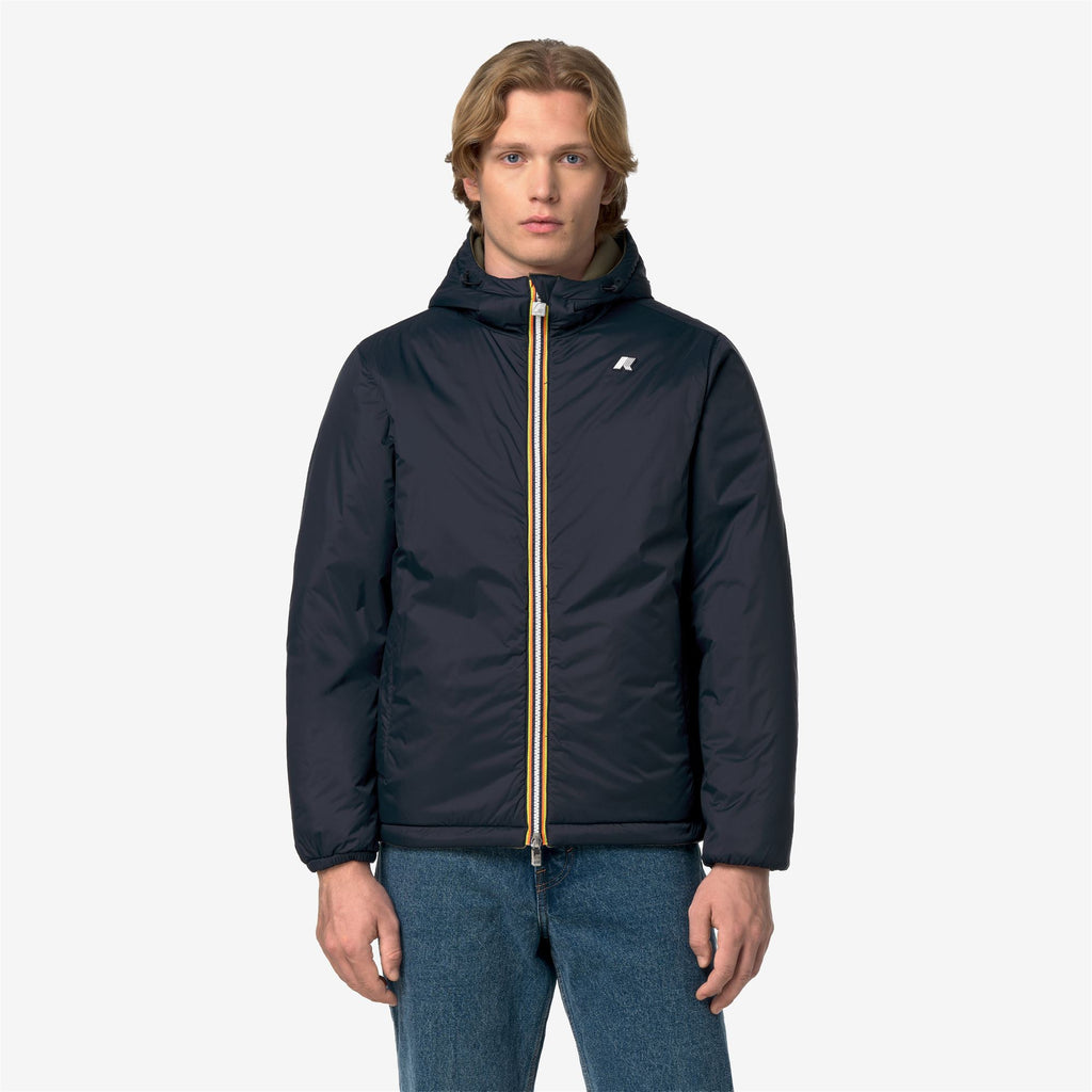Jackets_Man_JACK SPACER NYLON DOUBLE_Short_Green Army - Blue Depth - Commercial 3