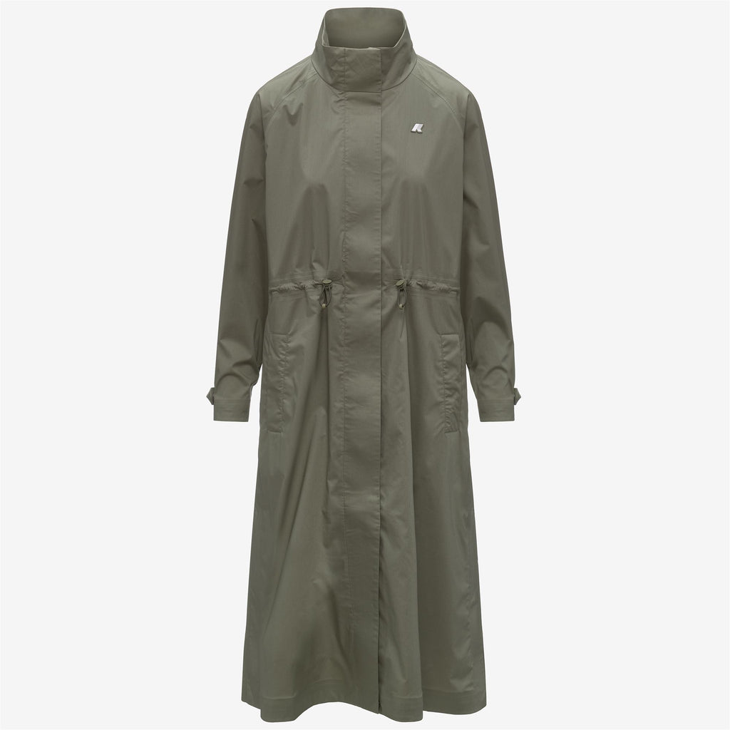 Jackets_Woman_BARBREIN COTTON 3LAYERS AF_Long_Green Lichen - Commercial 1